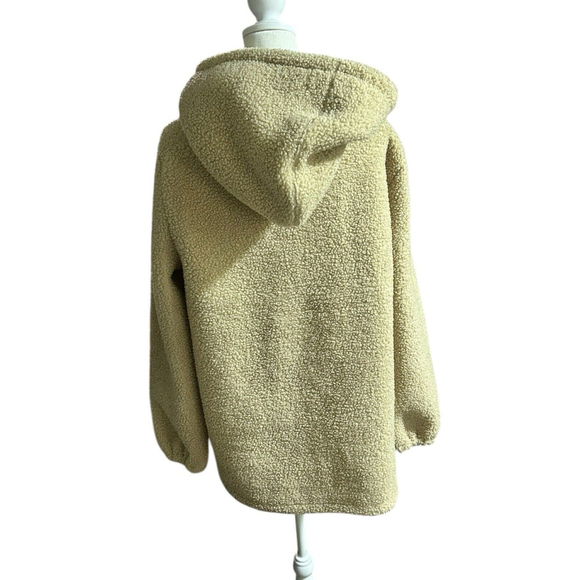 Loft Sherpa Hoodie Beige, Large Long Sleeve Soft Cozy‎ - Picture 2 of 5
